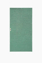 Organic Cotton Striped Towels & Bath Mat | Teal