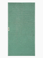 Load image into Gallery viewer, Organic Cotton Striped Towels &amp; Bath Mat | Teal
