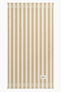 Organic Cotton Terry Beach Towel | Almond Stripe
