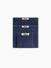 Load image into Gallery viewer, Organic Cotton Towels &amp; Bath Mat | Navy
