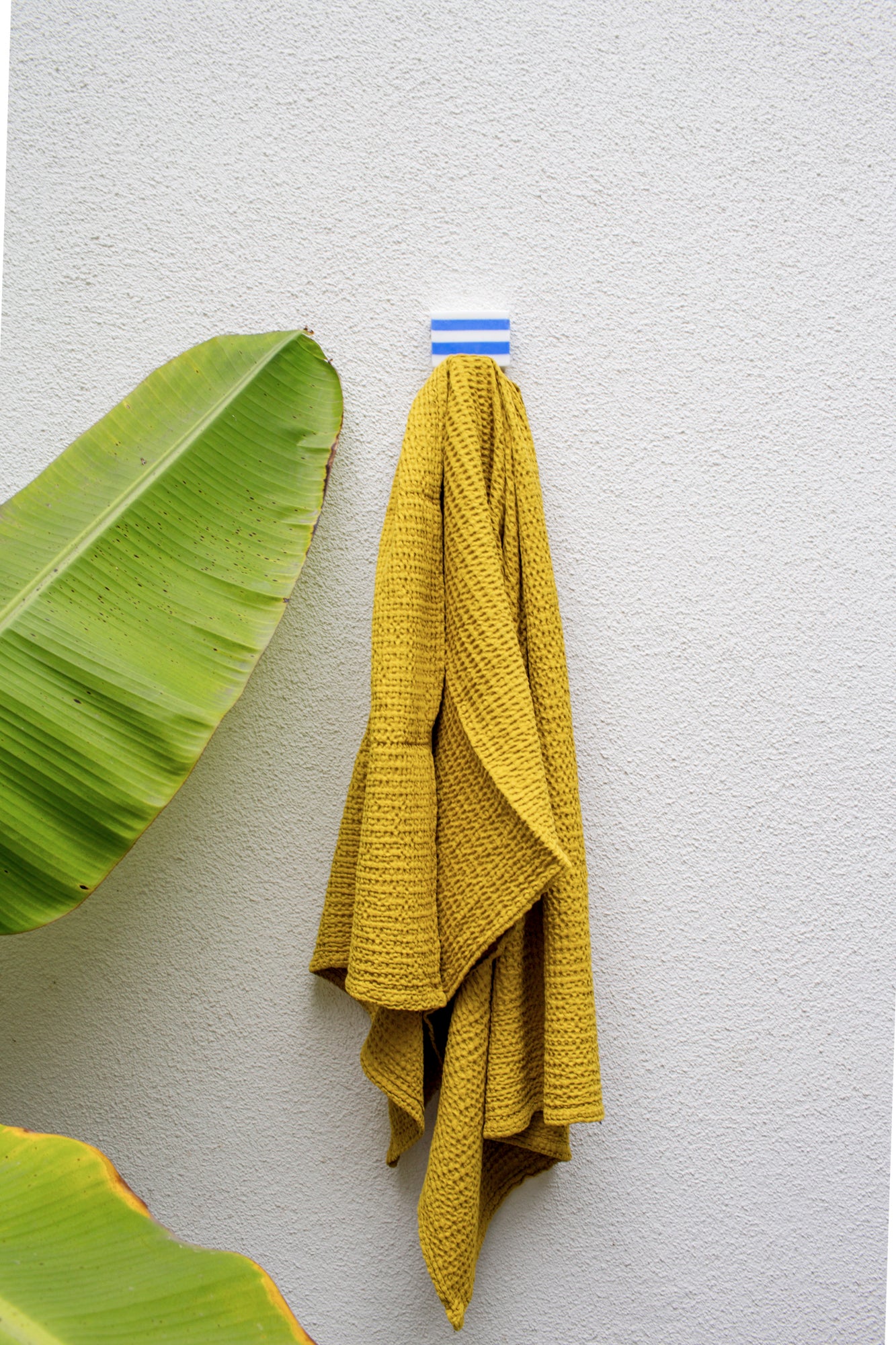 Mustard Waffle Bath Towel