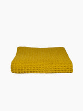Load image into Gallery viewer, Mustard Waffle Bath Towel
