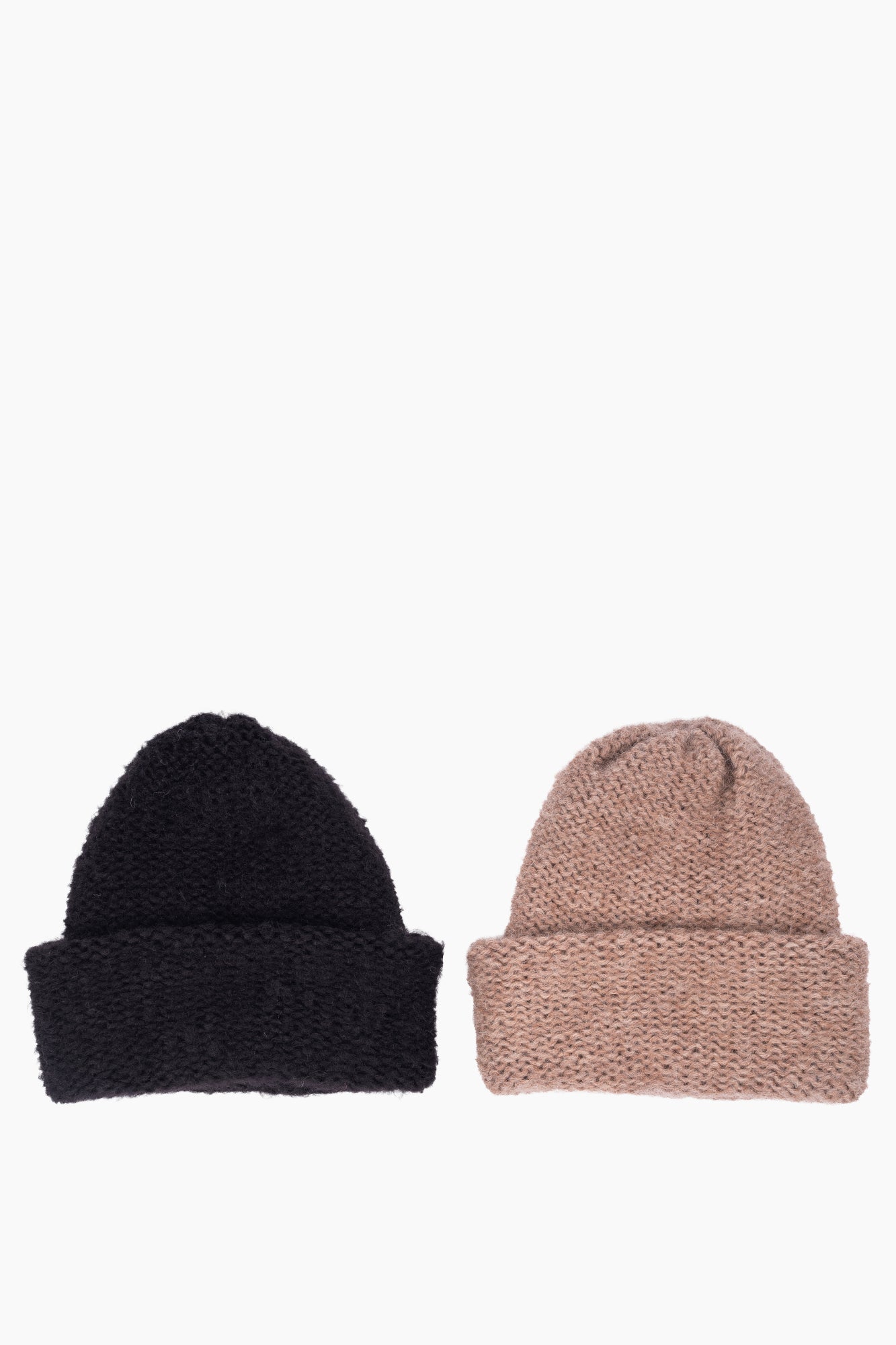 Baby Alpaca Mix Purl Stitch Beanie | 2 Colors