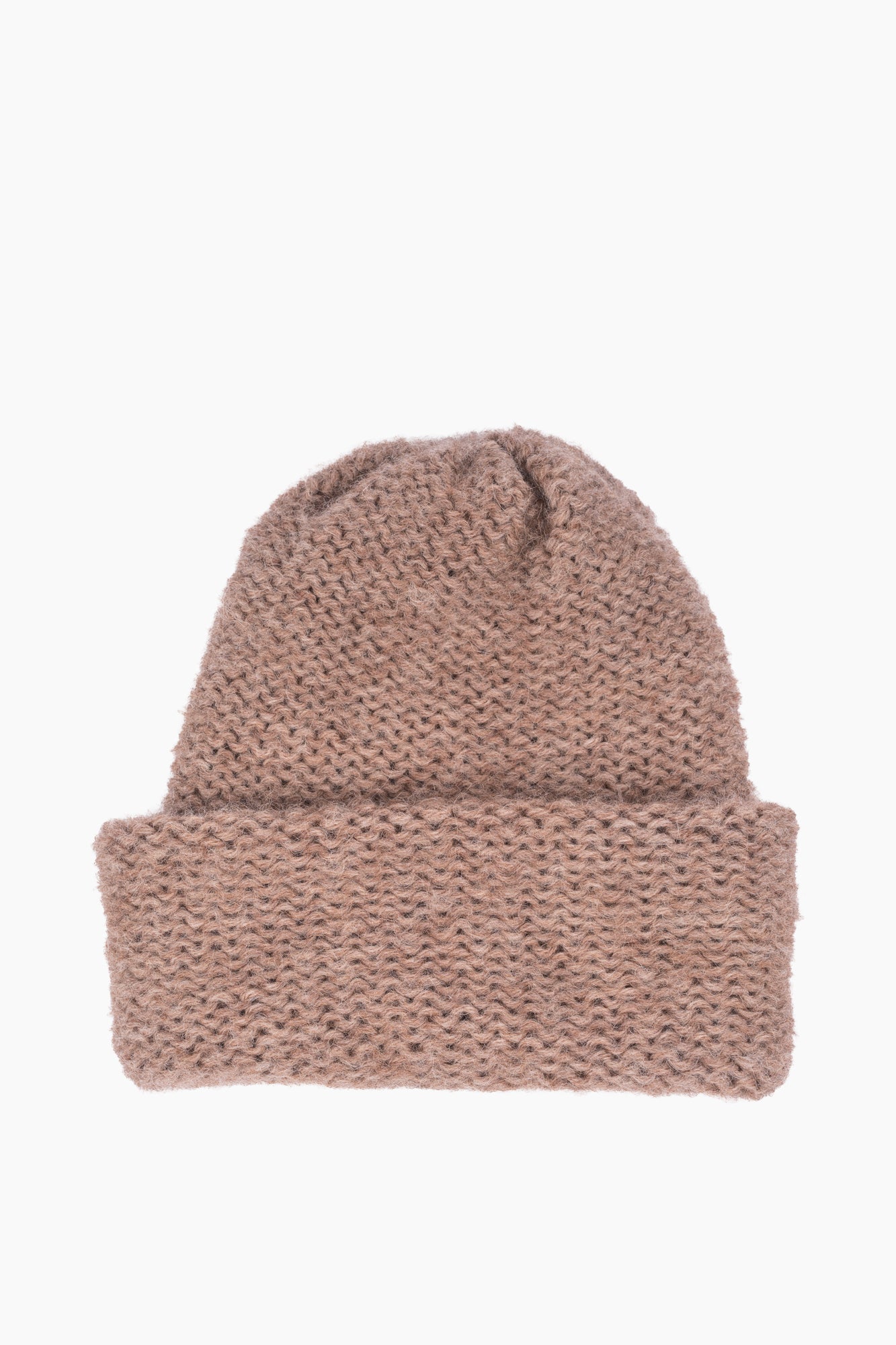 Baby Alpaca Mix Purl Stitch Beanie | 2 Colors