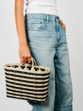 Load image into Gallery viewer, Retro-Travel Tote | Black &amp; Natural
