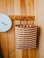 Retro-Striped Towel Tote | Butternut & Quartz