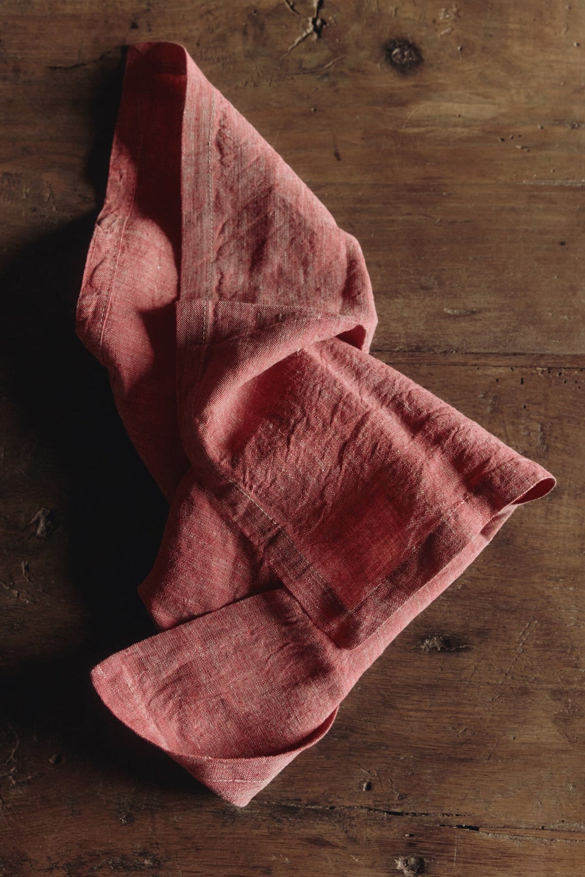 Italian Linen Tea Towel | Tomato