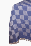 Italian Linen Check  Tablecloth | Midnight Blue  | 2 Sizes