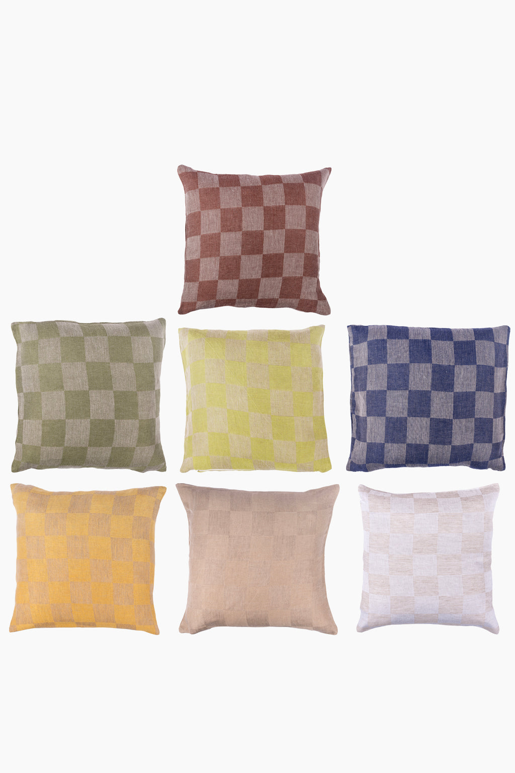 Italian Linen Check Pillowcase | 7 Colors