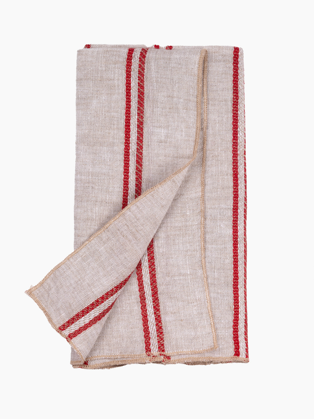 Italian Linen Napkin | Red Stripes