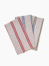 Load image into Gallery viewer, Italian Linen Napkin | Red Stripes
