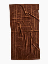 Load image into Gallery viewer, Organic Cotton Heritage Towels | Tabac &amp; Noir

