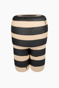 Black Striped Stool