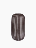 Dark Pen Striped Vase