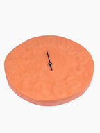 Embossed Numbered Clock in Terracotta