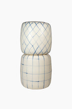 Blue and White Stacked Vase