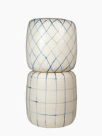 Blue and White Stacked Vase