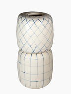 Blue and White Stacked Vase