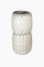 Blue and White Stacked Vase