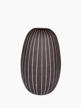 Load image into Gallery viewer, Large Dark Pen Striped Vase
