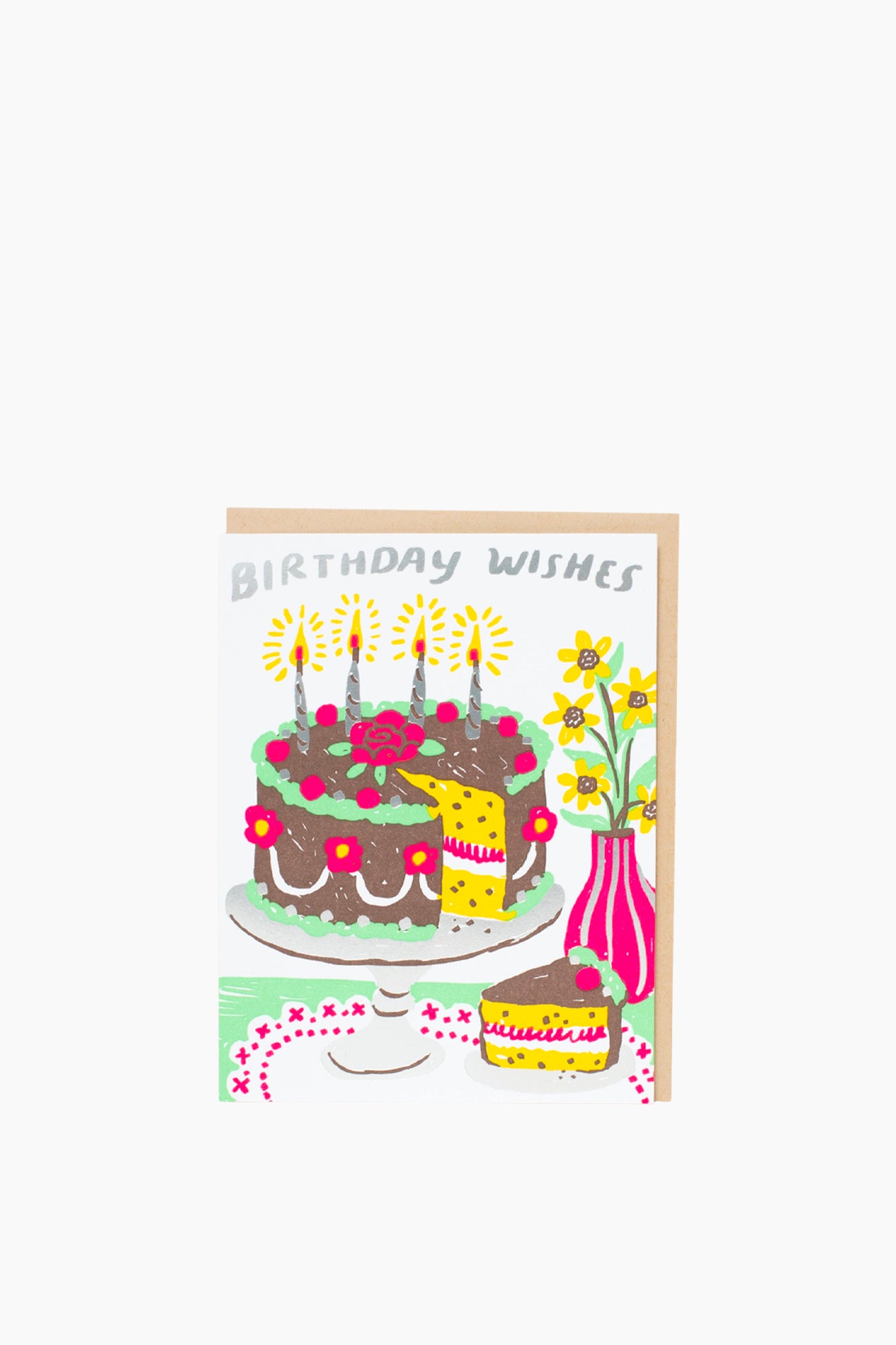 Birthday Cake Wishes Card