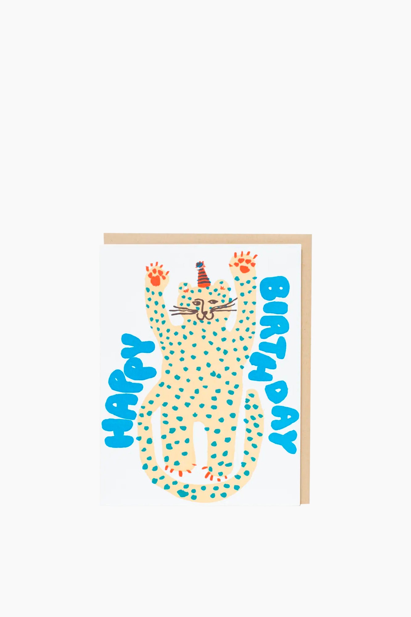 Birthday Party Cheetah Card