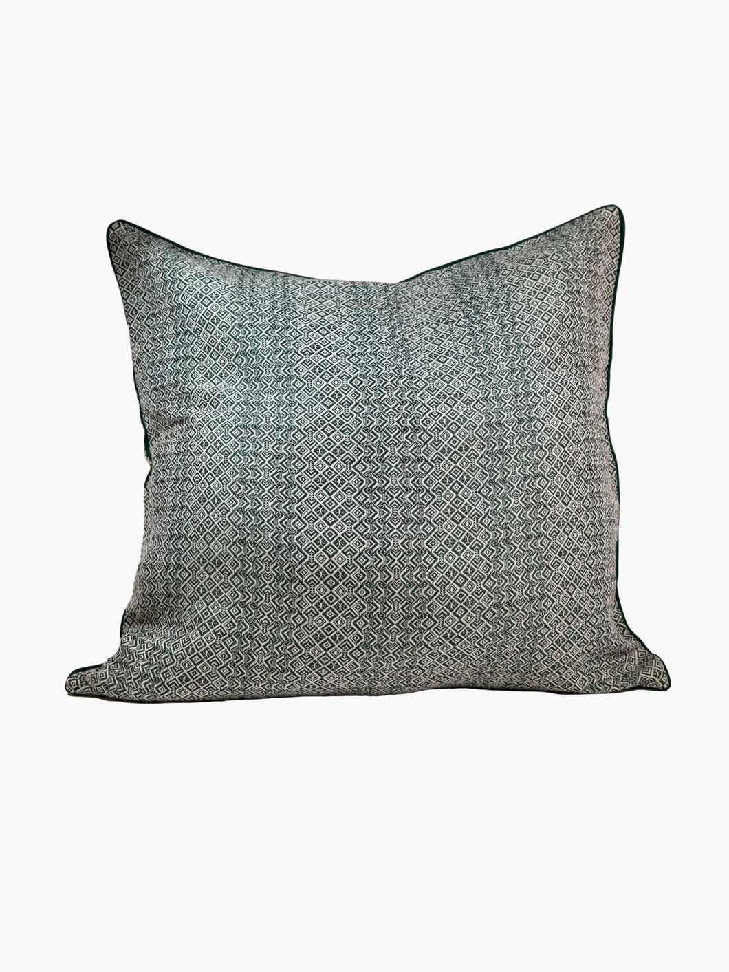 Square Intreccio Cushion Cover in Cipresso Green