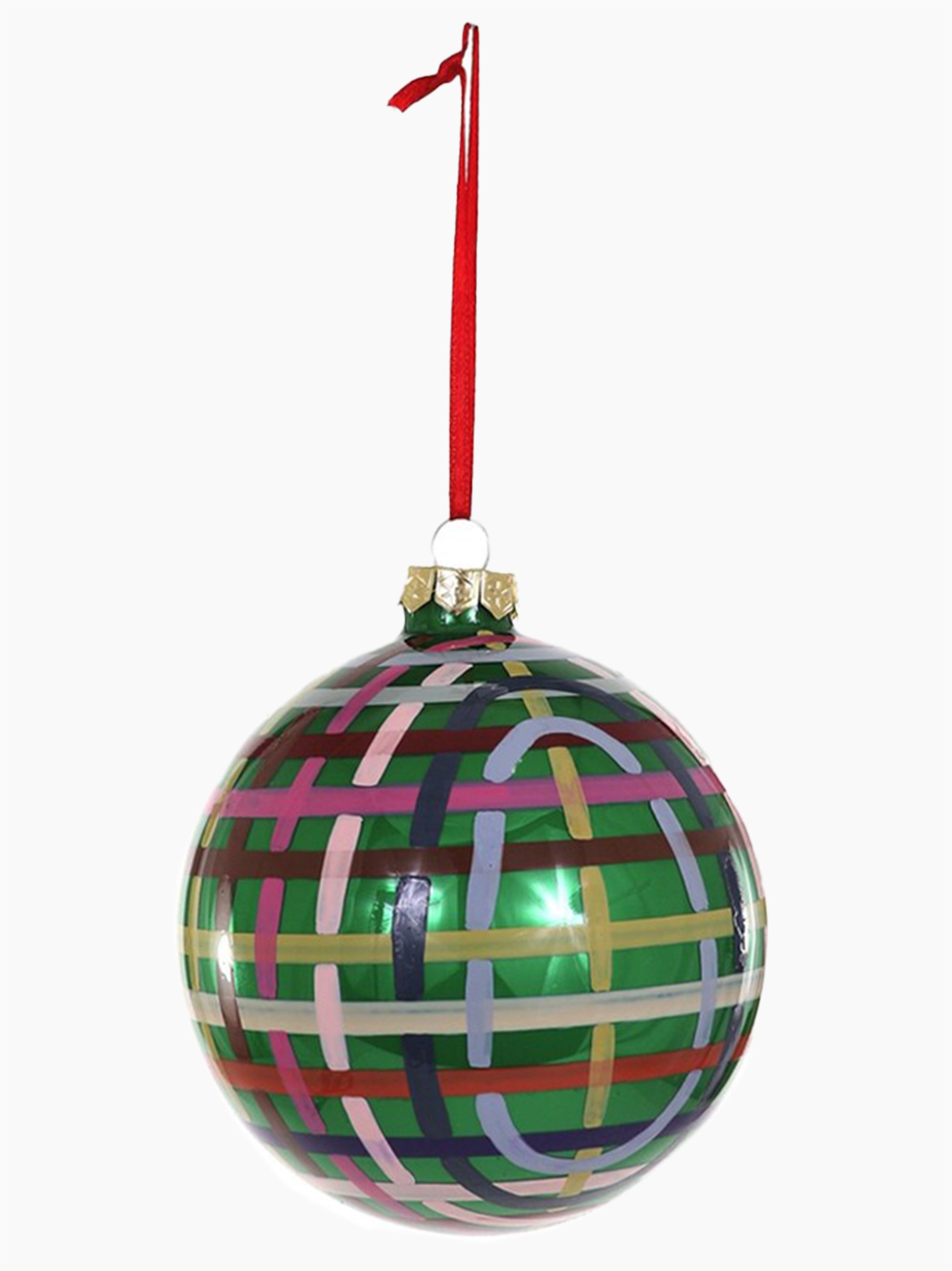 Holiday Plaid Ornament | Green