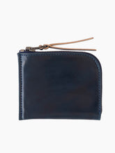 Load image into Gallery viewer, Cordovan Zip Wallet | Navy Shell
