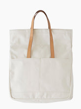 Load image into Gallery viewer, Canvas and Leather Fold Weekender - Natural
