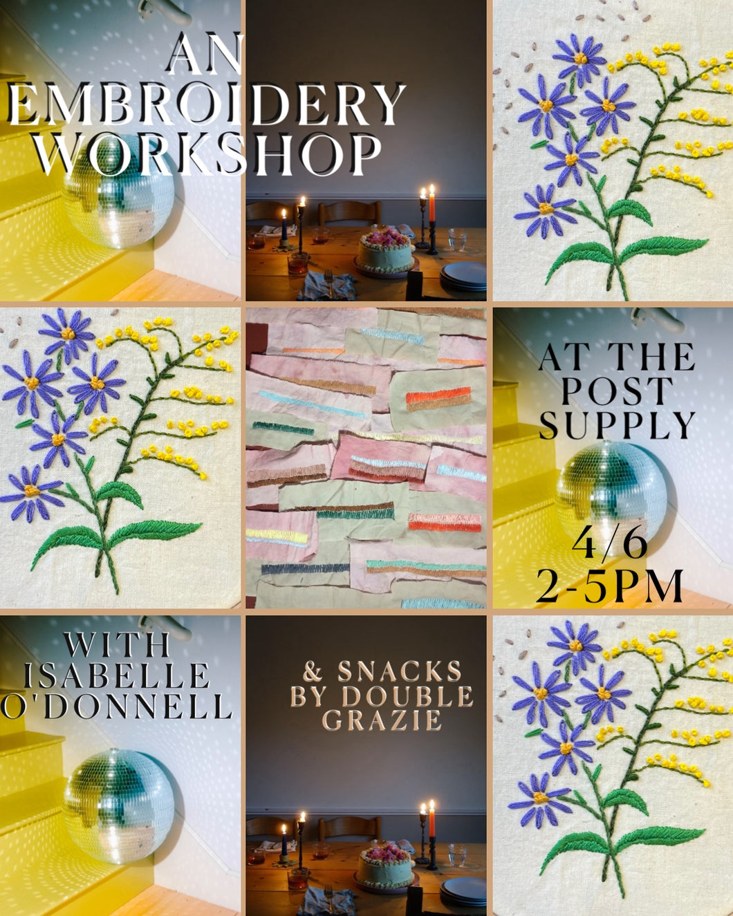 Embroidery Workshop with Isabelle O'Donnell