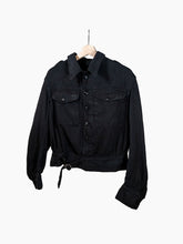 Load image into Gallery viewer, Vintage Black Denim Moto Jacket
