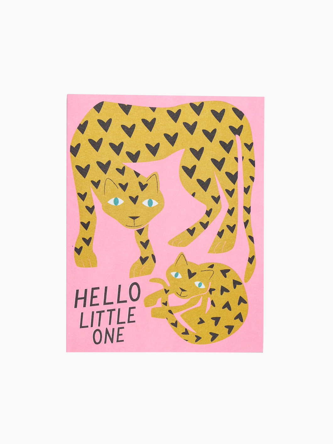 Hello Little One Leopard Baby Card