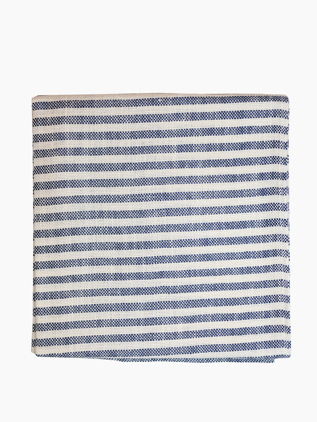 Linen Chambray Hand Towel - Navy Stripe