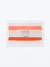 Load image into Gallery viewer, Thank You Watercolor Stripes Card
