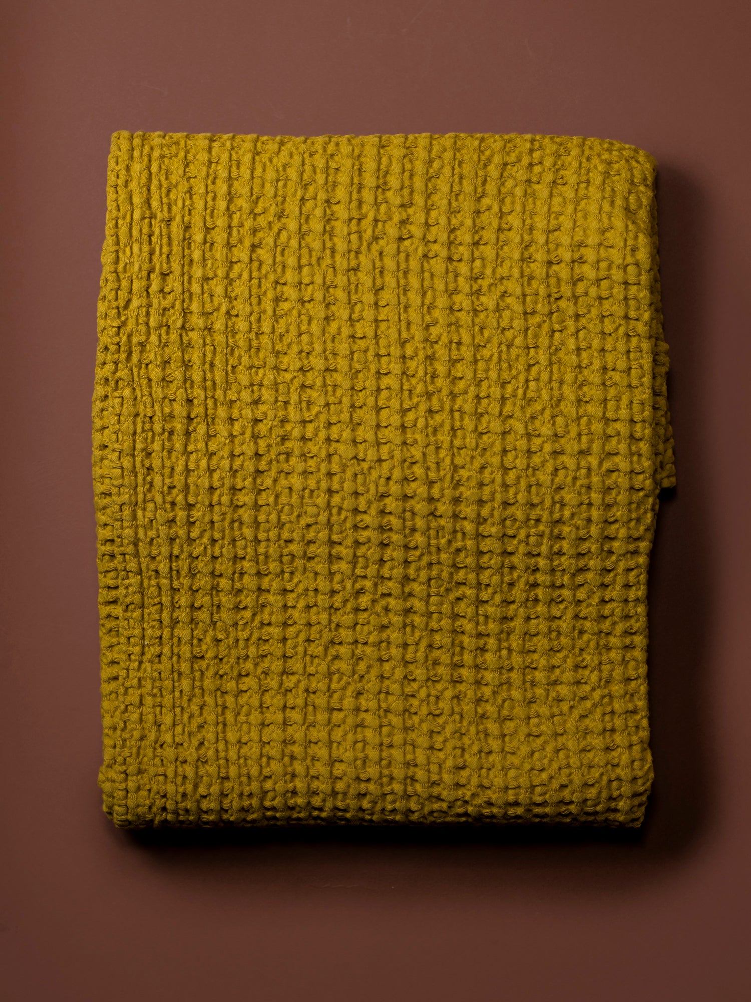 Mustard Waffle Bath Towel