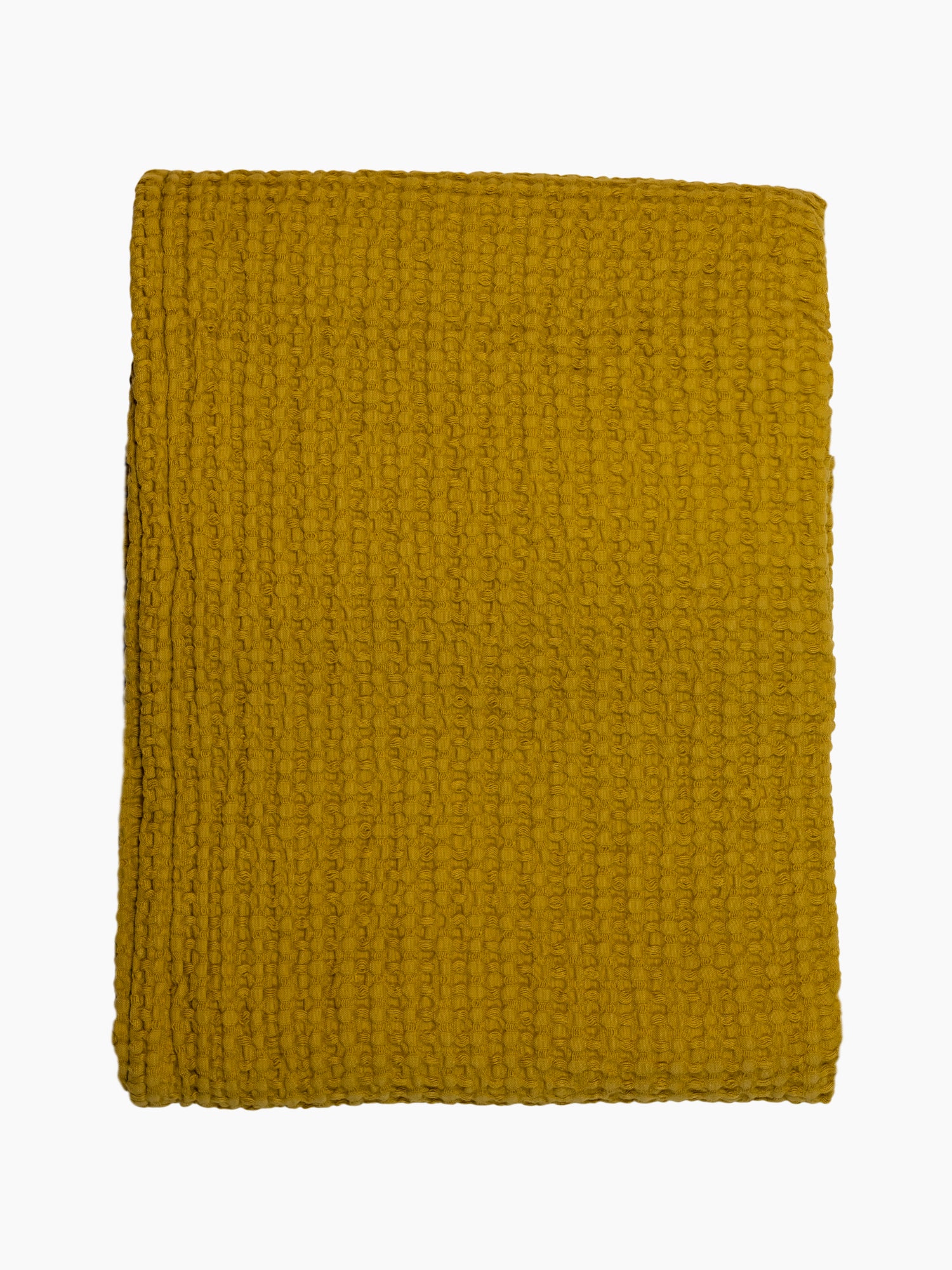 Mustard Waffle Bath Towel