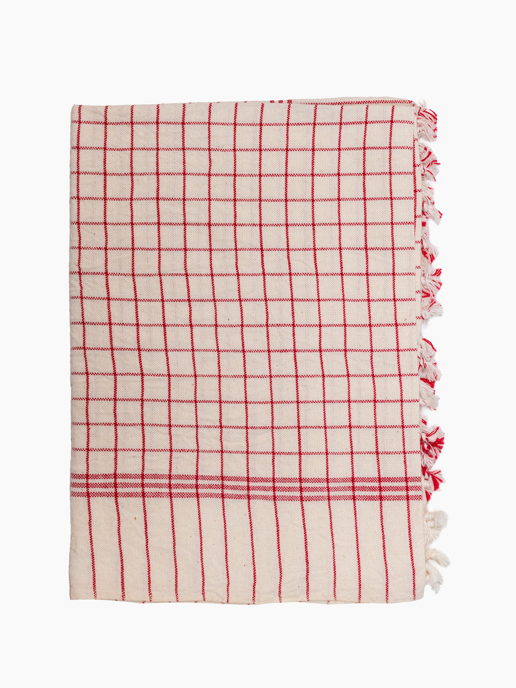 Red French Lattice Kitchen Towel