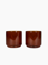 Load image into Gallery viewer, Decca Amber Set of 2 Stackable Glasses

