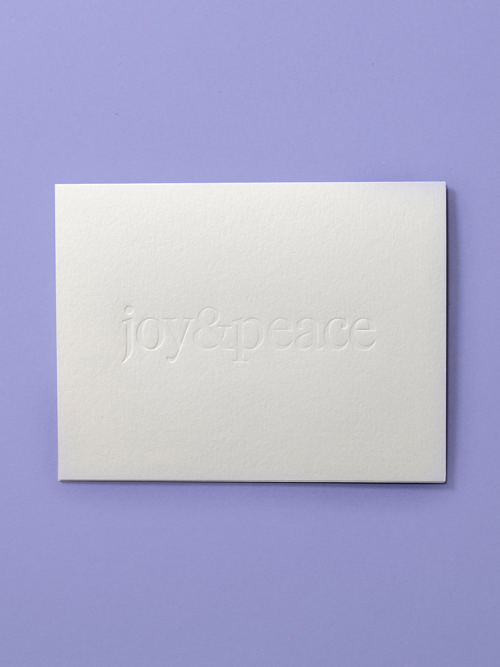 Joy & Peace Natural Card