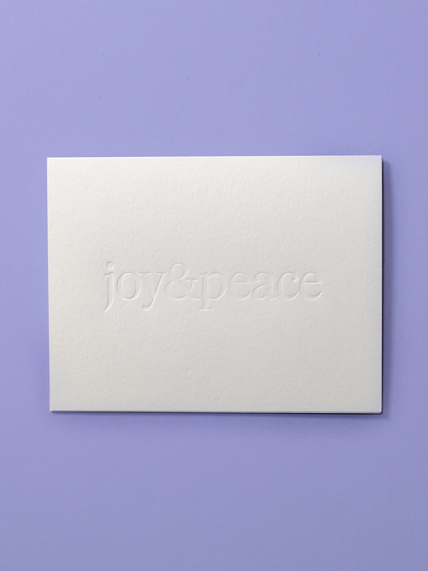 Joy & Peace Natural Card