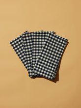 Load image into Gallery viewer, Set of 4 Mini Gingham Napkins - Indigo
