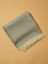 Load image into Gallery viewer, Patterned Throw - Navy/Pearl Stripe

