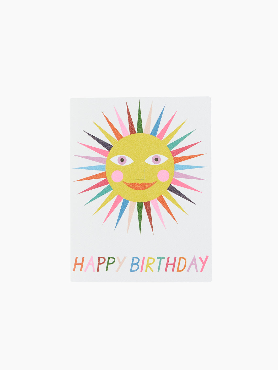 Happy Birthday Rainbow Sun Note Card