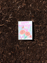 Load image into Gallery viewer, Happy Birthday Note Card with Mushrooms and Florals
