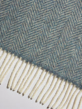 Load image into Gallery viewer, Herringbone Throw - Twilight Blue
