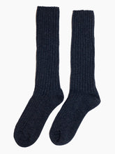 Load image into Gallery viewer, Recycled Wool Winter Socks, Navy
