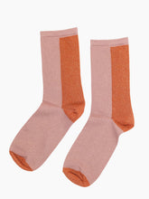 Load image into Gallery viewer, Two-Tone Peach Socks
