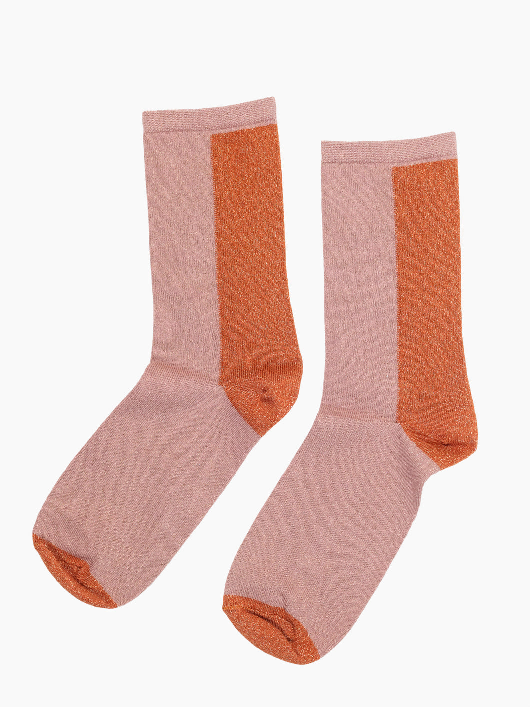 Two-Tone Peach Socks
