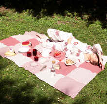 Load image into Gallery viewer, Pink Patchwork Tablecloth
